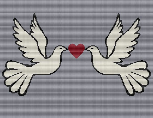 Two Doves Love Full 280 x 216